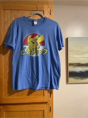 Pokemon Blue Pikachu Graphic Tee